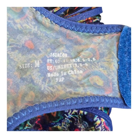 Vibram Furoshiki The Wrapping Sole Shoes #16UAC08 Blue Flower Unisex Size M - Picture 11 of 14